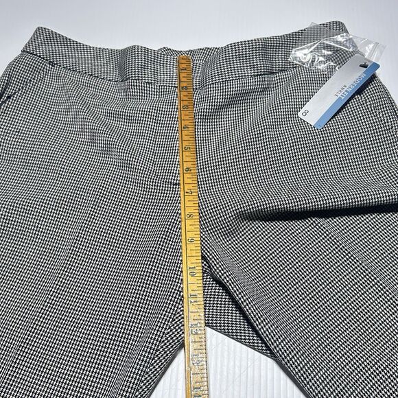 Worthington Modern Fit Pants Size 8 Black White Houndstooth Print Trousers NWT - Picture 11 of 12